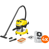 Aanbieding Karcher WD 4 P S V-20/5/22 + Karcher Stofzuigerzak voor WD 4/5/6 (4x) - bouwstofzuigers